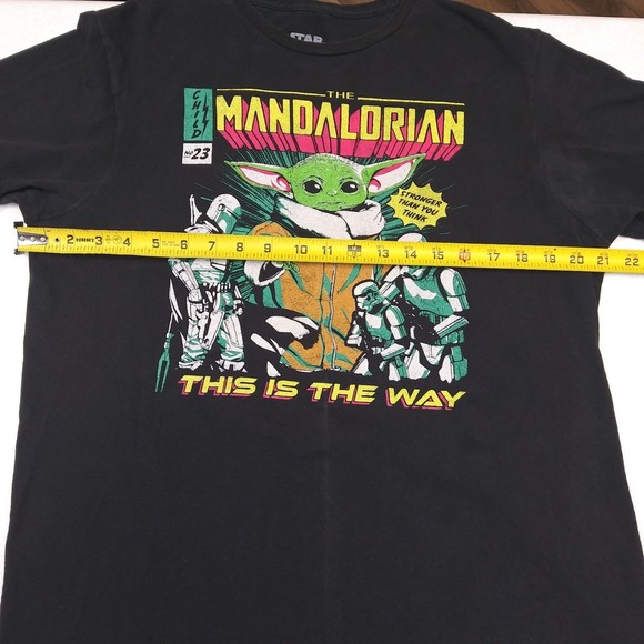 Star Wars Mandalorian Baby Yoda This Is The Way T-Shirt Black Size Youth Large - Picture 5 of 6
